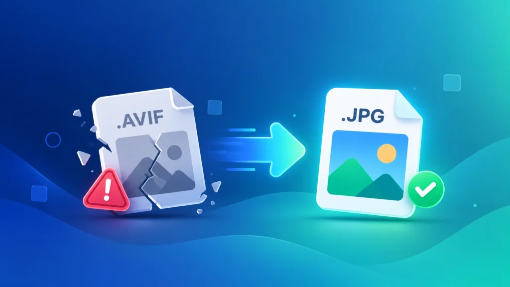Convert AVIF to JPG free in browser