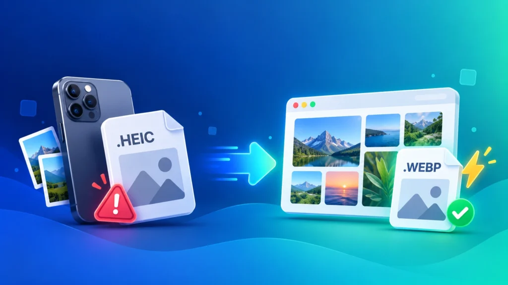 Convert HEIC iPhone photos to WEBP